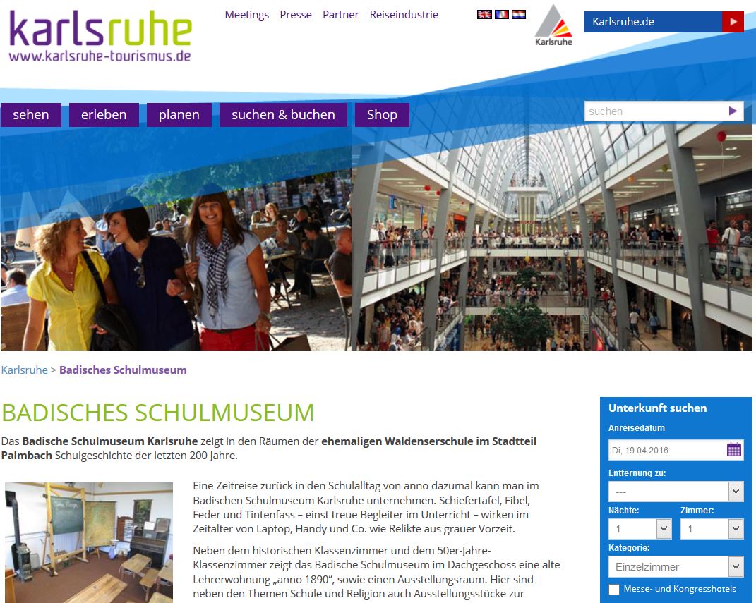 Badisches Schulmuseum - Tourismus Karlsruhe